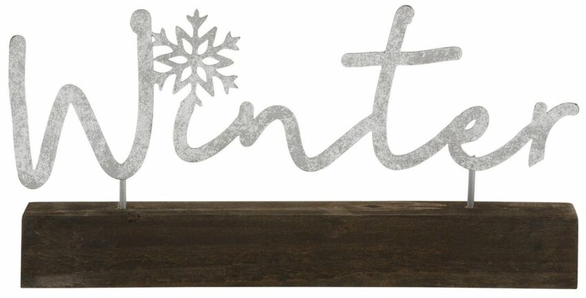Dekoobjekt »Schriftzug Winter«, aus Holz und Metall, Länge ca. 29 cm-Deko-Objekte-Ideen für dein Zuhause von Home Trends