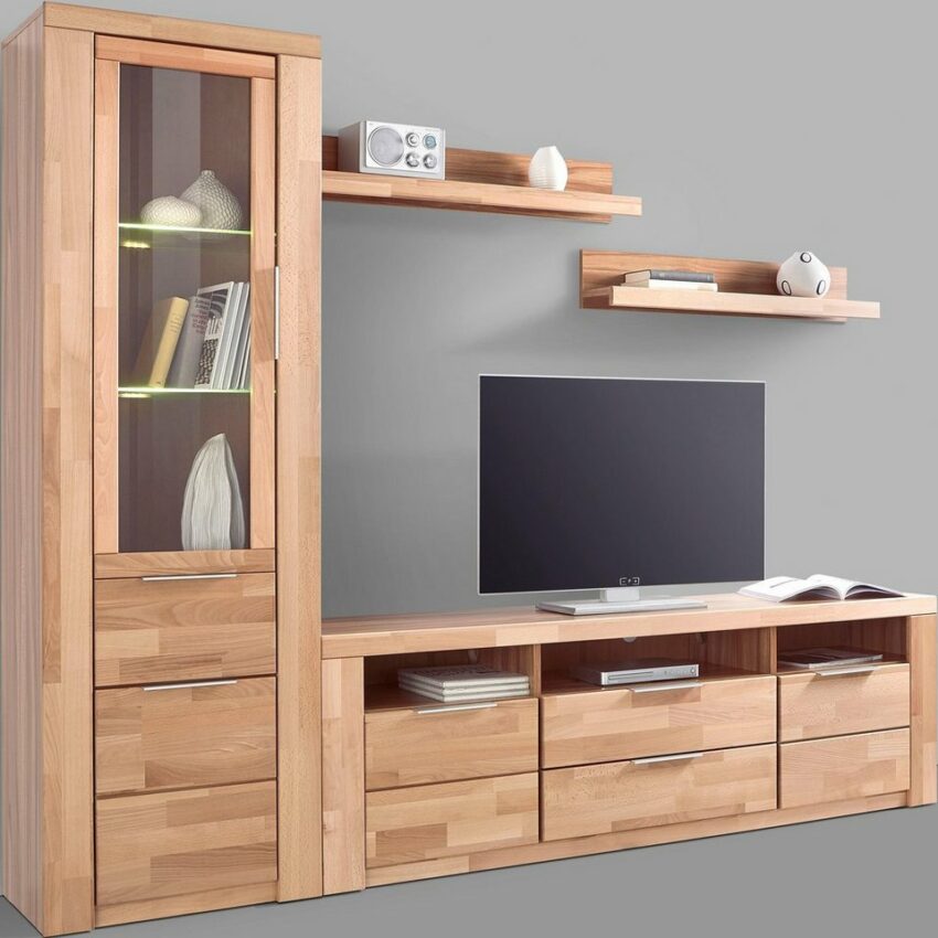 Woltra Wohnwand »ZARA«, (Set, 4-St), teilmassives Holz-Wohnwände-Ideen für dein Zuhause von Home Trends