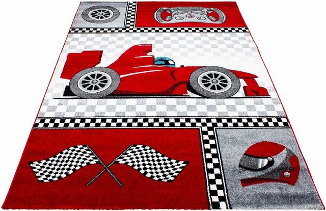 Kinderteppich »Kids 460«, Ayyildiz Teppiche, rechteckig, Höhe 12 mm, Kurzflor, Motiv Rennwagen-Teppiche-Inspirationen