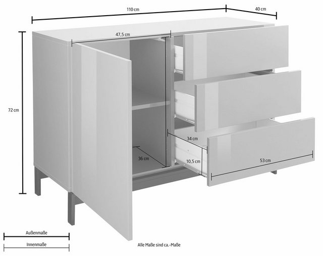 Tecnos Sideboard »Metis«, Breite 110 cm-Sideboards-Inspirationen