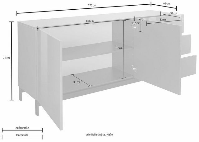 Tecnos Sideboard »Metis«, Breite 170 cm-Sideboards-Inspirationen