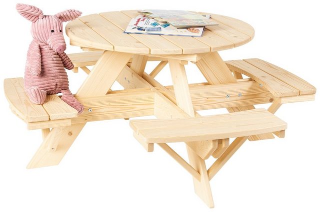 Pinolino® Garten-Kindersitzgruppe »Nicki«, Fichte natur, ØxH: 114x50 cm-Gartenmöbel-Sets-Inspirationen