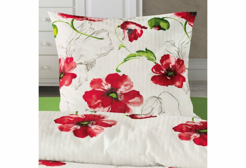 Bettwäsche »Red Flowers«, BIERBAUM, mit Mohnblumen-Bettwäsche-Ideen für dein Zuhause von Home Trends