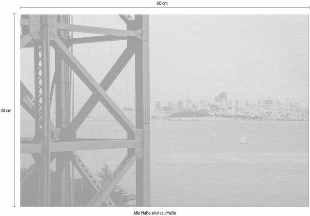 Wall-Art Alu-Dibond-Druck »Vor den Toren von San Francisco«, 60/40 cm-Bilder-Inspirationen