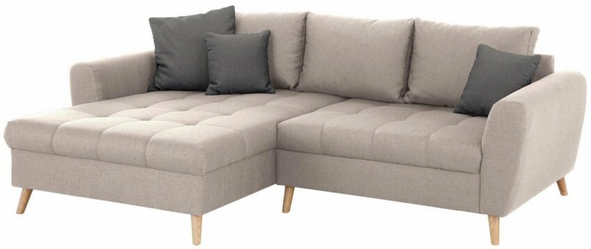 Home affaire Ecksofa »Penelope«, mit Longchair, feiner Steppung im Sitzbereich, lose Kissen-Sofas-Ideen für dein Zuhause von Home Trends