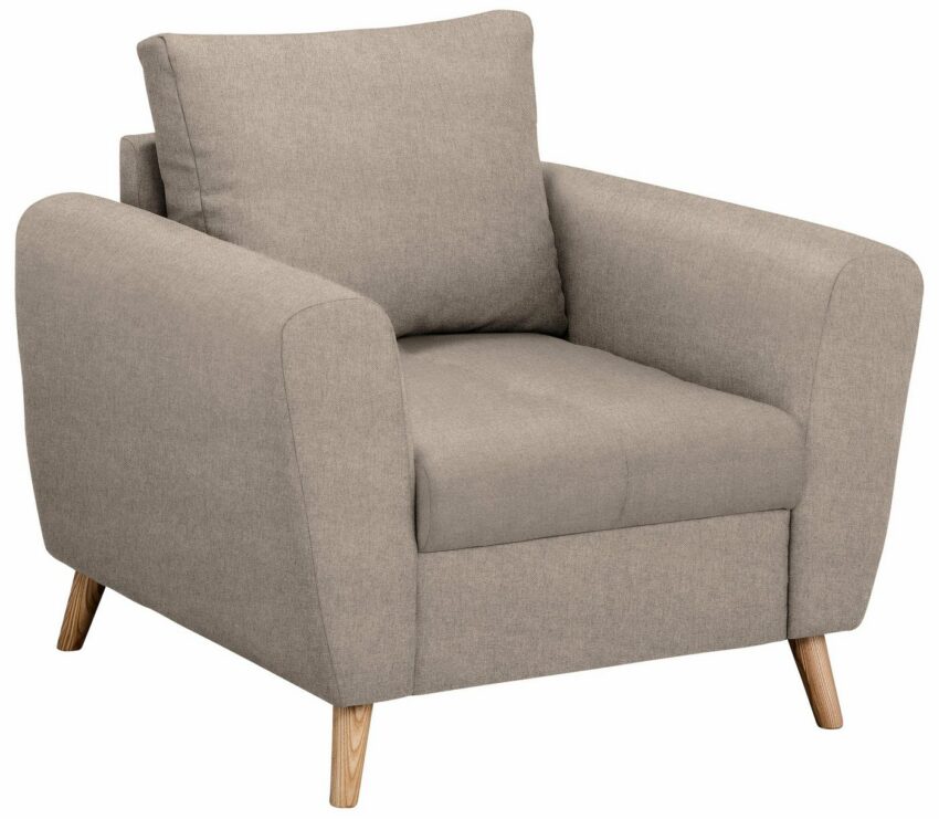 Home affaire Sessel »Penelope«, mit feiner Steppung im Sitzbereich, skandinavisches Design-Sessel-Ideen für dein Zuhause von Home Trends