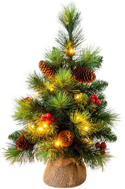 näve LED-Leuchtzweig »LED-Weihnachtsbaum mit Beeren und Tannenzapfen - h: 45cm«, Timer-Kunstpflanzen-Inspirationen