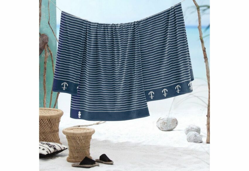 Seahorse Strandtuch »Sail Away« (1-St), mit Ankern-Handtücher-Ideen für dein Zuhause von Home Trends
