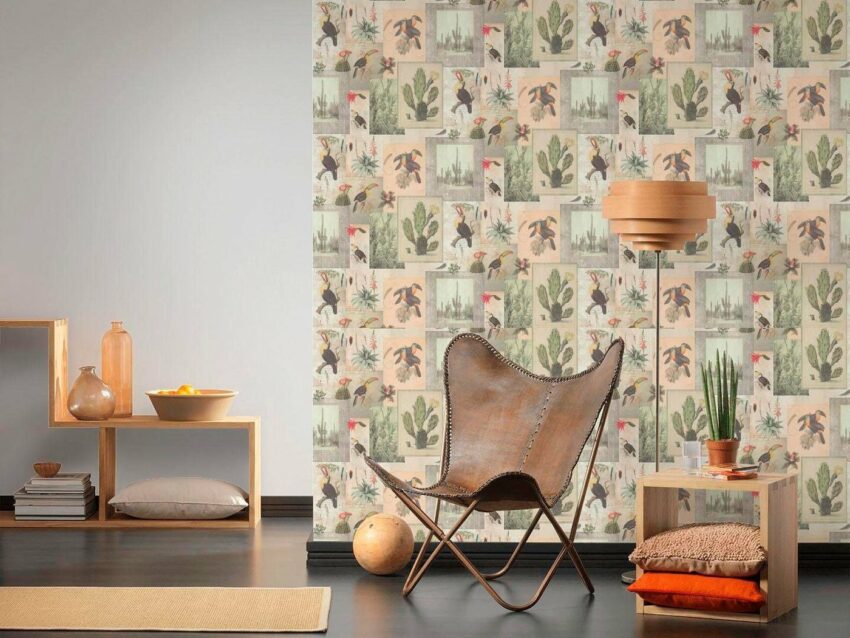 living walls Vliestapete »Authentic Walls«, glatt, matt, botanisch, Motiv, Antikoptik, tropisch, (1 St), glatt-Tapeten-Ideen für dein Zuhause von Home Trends
