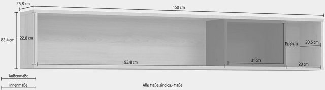 FORTE Wandboard, Breite 150 cm-Regale-Inspirationen