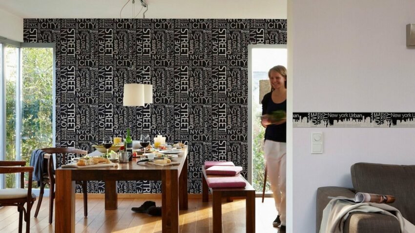 living walls Bordüre »Only Borders«, mit Schrift, Papier-Bordüren-Ideen für dein Zuhause von Home Trends