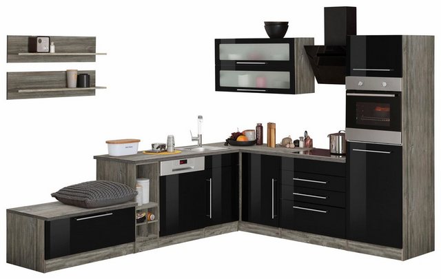 HELD MÖBEL Winkelküche »Samos«, ohne E-Geräte, Stellbreite 300 x 250 cm-Küchenzeilen-Inspirationen
