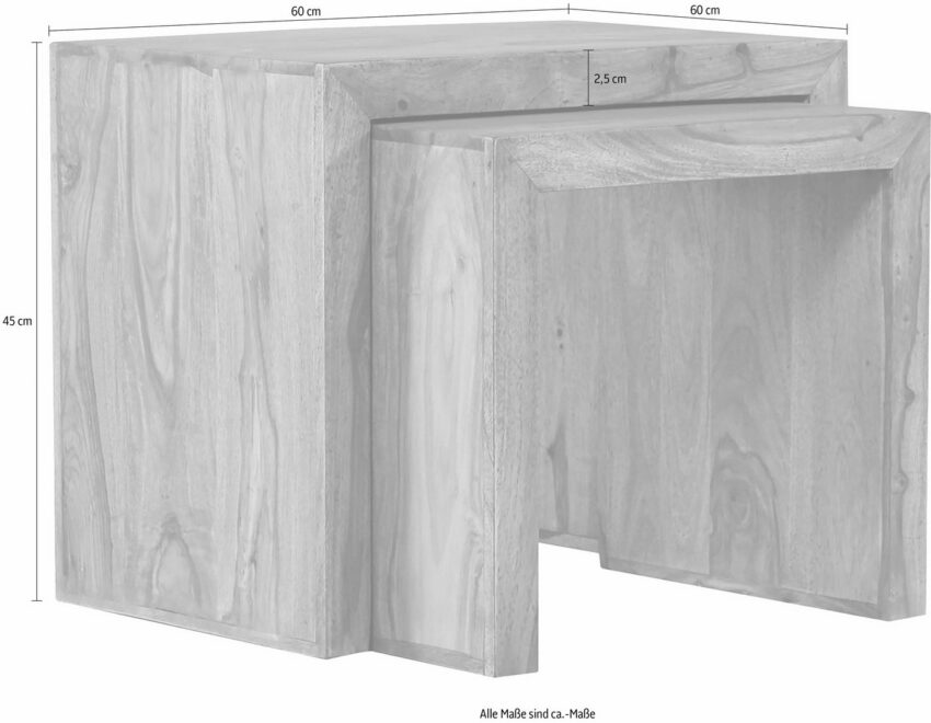 Gutmann Factory Satztisch »Inka«, aus massivem Sheesham Holz-Pflanztische-Ideen für dein Zuhause von Home Trends