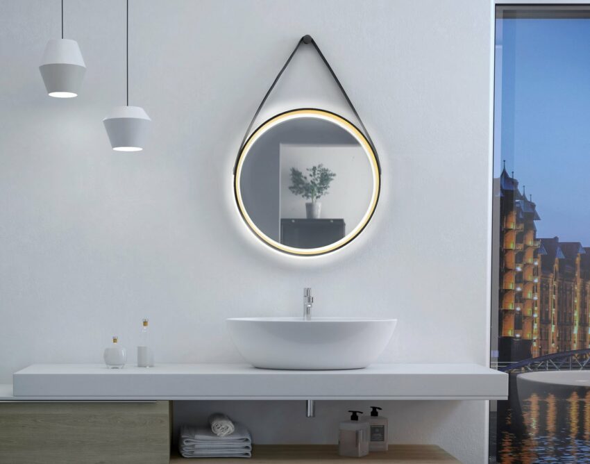 Talos Badspiegel »Golden Summer«, Durchmesser 55 cm, mit LED-Beleuchtung-Spiegel-Ideen für dein Zuhause von Home Trends
