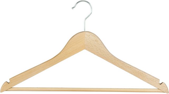 OTTO products Kleiderbügel »Tedd«, (Set, 10-tlg), nachhaltiger Kleiderbügel aus Buchenholz-Kleiderbügel-Inspirationen