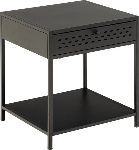 andas Nachttisch »New York«, mit einer Schublade, mit einem schwarzen Metallgestell in gradliniger Optik, Höhe 51 cm-Tische-Inspirationen