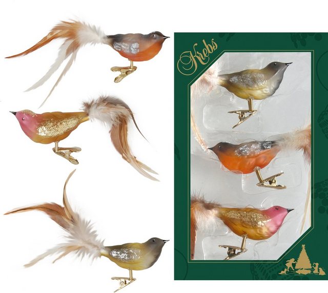 Krebs Glas Lauscha Weihnachtsbaumklammer »CBK80868« (3-tlg), Vogelsortiment-Weihnachtsbaumklammern-Inspirationen
