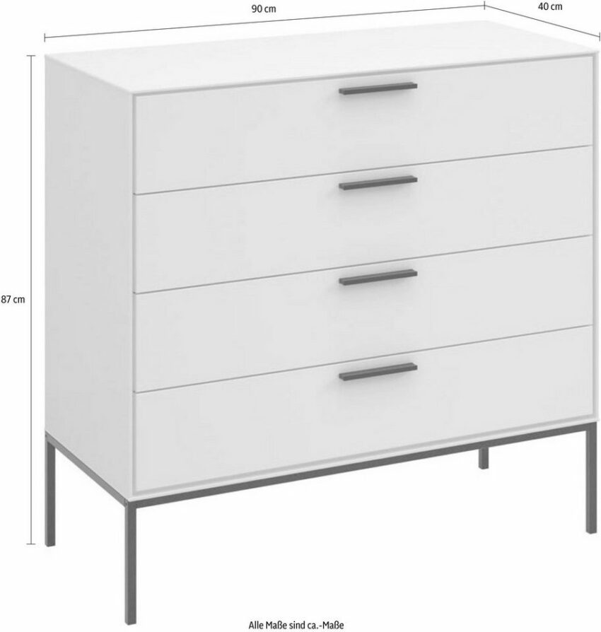 Home affaire Kommode »Slimline«, mit 4 Schubladen, Breite 90 cm-Kommoden-Ideen für dein Zuhause von Home Trends