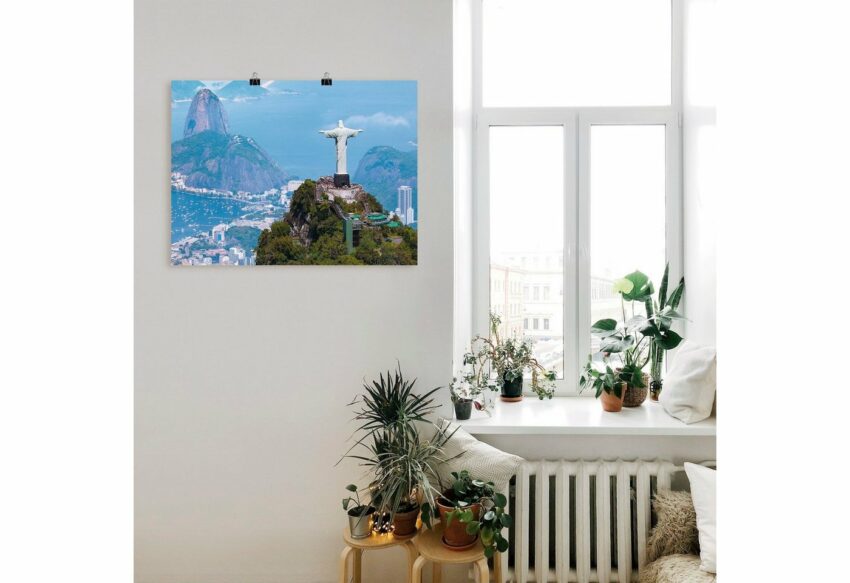 Artland Wandbild »Rio de Janeiro mit Cristo«, Gebäude (1 Stück), in vielen Größen & Produktarten - Alubild / Outdoorbild für den Außenbereich, Leinwandbild, Poster, Wandaufkleber / Wandtattoo auch für Badezimmer geeignet-Bilder-Ideen für dein Zuhause von Home Trends