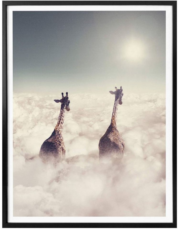 Wall-Art Poster »Safari Giraffen in den Wolken«, Tiere (1 Stück), Poster, Wandbild, Bild, Wandposter-Bilder-Ideen für dein Zuhause von Home Trends