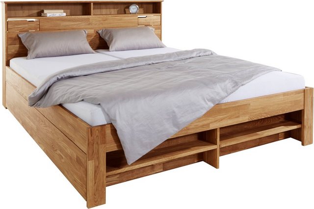 andas Einzelbett »Dalia« (3-St), aus massivem Eichenholz, in diversen Breiten, verschiedene Staumöglichkeiten-Betten-Inspirationen