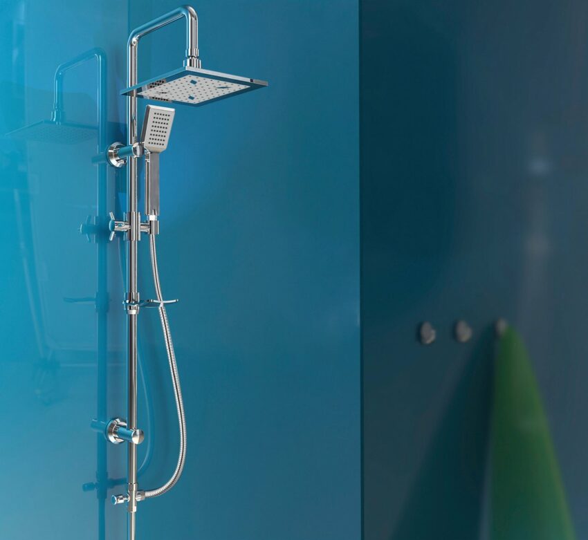 Eisl Duschsystem »EASY COOL«, Höhe 95 cm, Regendusche ohne Armatur, Duschsystem mit Seifenschale, Duschbrause, Dusche Chrom-Duschsysteme-Ideen für dein Zuhause von Home Trends