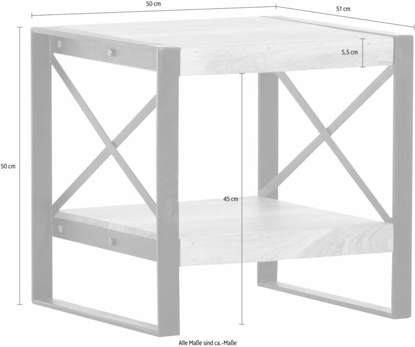 Gutmann Factory Beistelltisch »Downtown«, aus massivem Akazienholz, Breite 50 cm-Tische-Ideen für dein Zuhause von Home Trends