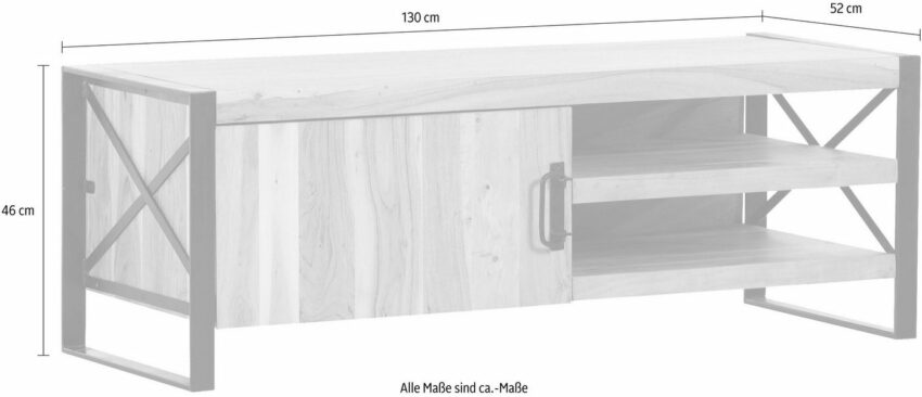 Gutmann Factory Lowboard »Downtown«, aus massivem Akazienholz, Breite 130 cm-Lowboards-Ideen für dein Zuhause von Home Trends