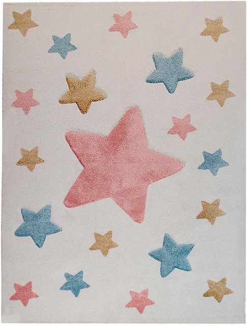 Kinderteppich »Caprova 10«, Lüttenhütt, rechteckig, Höhe 14 mm, mit Stern Motiv, Pastell-Farben-Teppiche-Inspirationen