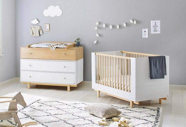 Pinolino® Babymöbel-Set »Boks«, (Spar-Set, 2-St), breit, mit Kinderbett und Wickelkommode, Made in Europe-Babymöbel-Sets-Inspirationen