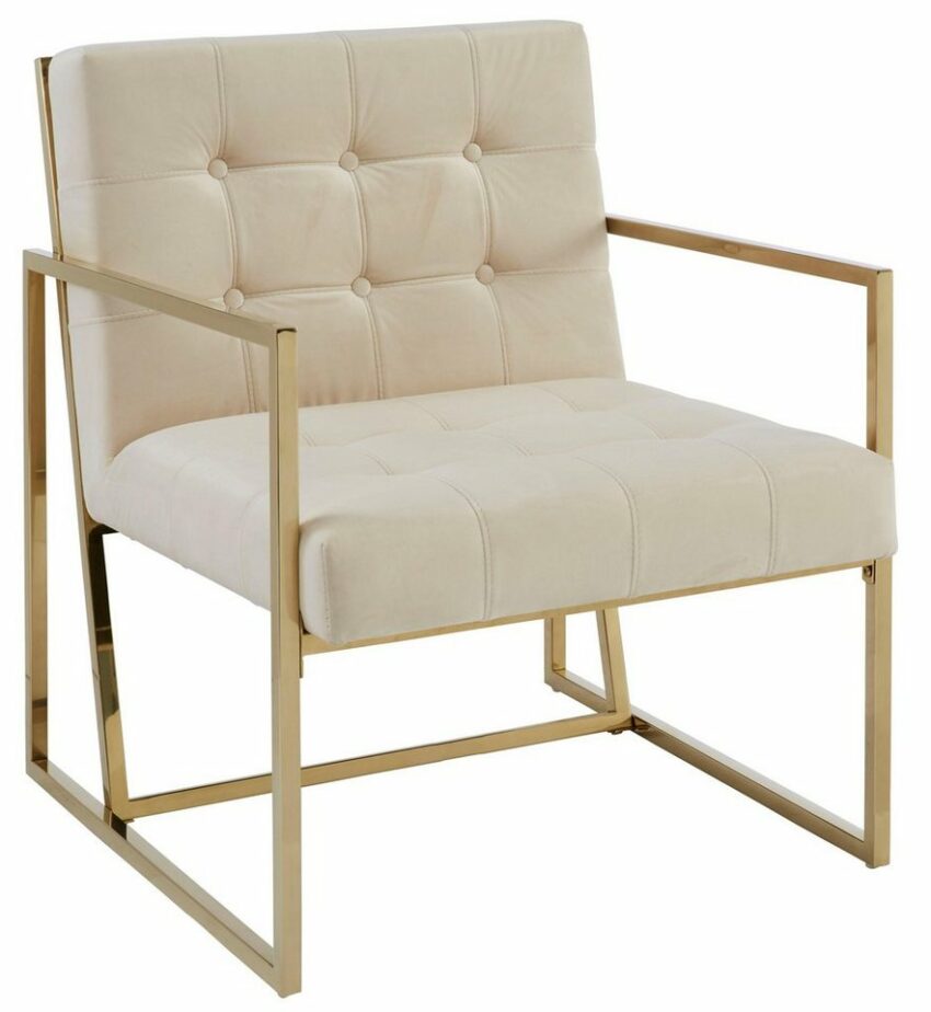 Guido Maria Kretschmer Home&Living Sessel »Silwai«, mit schönem Metallgestell und Samtpolsterung, Sitzhöhe 44 cm-Sessel-Ideen für dein Zuhause von Home Trends