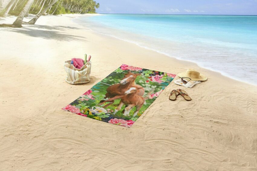 good morning Strandtuch »Foal« (1-St), mit weißer Rückseite-Handtücher-Ideen für dein Zuhause von Home Trends