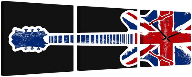Conni Oberkircher´s Bild »English Guitar - E-Gitarre«, Gitarre (Set), mit dekorativer Uhr, England, Musik, Rock-Bilder-Inspirationen