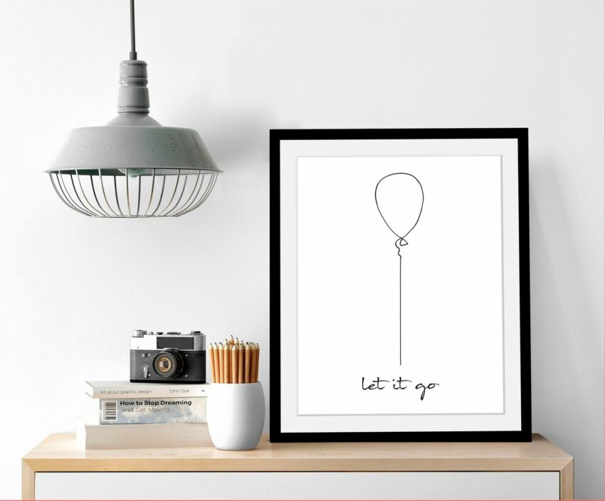 queence Bild »Luftballon«, in 3 Größen, gerahmt-Bilder-Ideen für dein Zuhause von Home Trends
