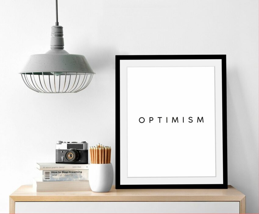 queence Bild »Optimism«, in 3 Größen, gerahmt-Bilder-Ideen für dein Zuhause von Home Trends