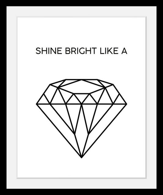 queence Bild »Diamant«, in 3 Größen, gerahmt-Bilder-Inspirationen