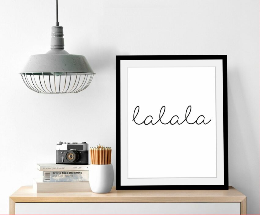 queence Bild »lalala«, in 3 Größen, gerahmt-Bilder-Ideen für dein Zuhause von Home Trends