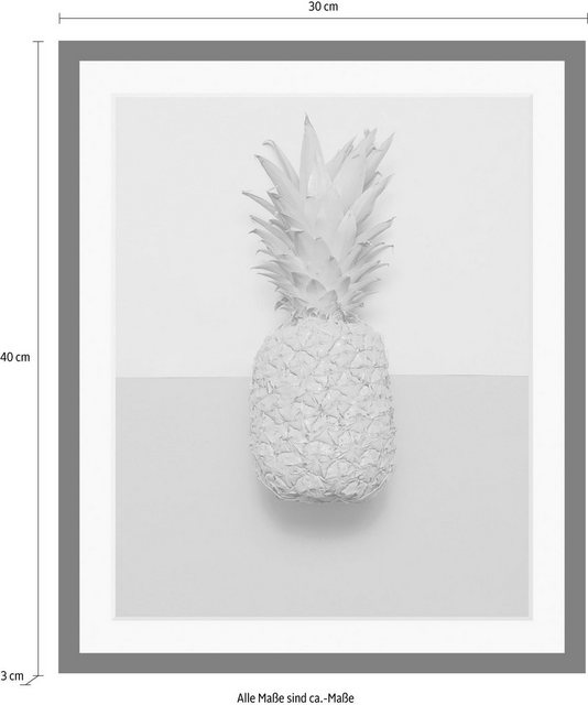 queence Bild »Ananas«, in 3 Größen, gerahmt-Bilder-Inspirationen