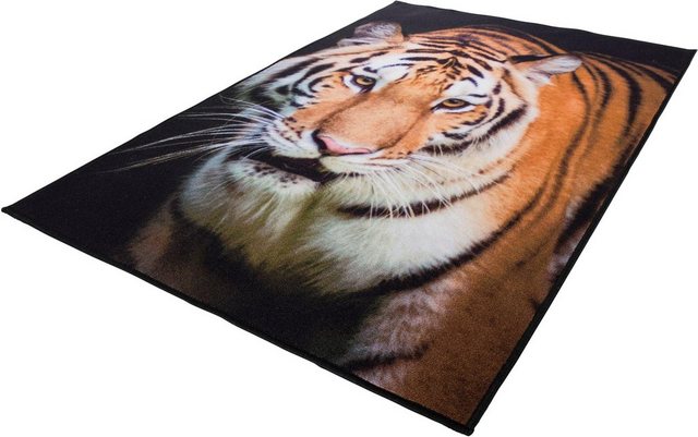 Teppich »Tiger«, Andiamo, rechteckig, Höhe 4 mm, bedruckt, Wohnzimmer-Teppiche-Inspirationen