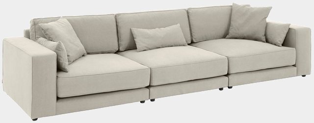 OTTO products Big-Sofa »Grenette«, Modulsofa, im Baumwoll-/Leinenmix oder umweltschoned aus 70% recyceltem Polyester, Federkern-Sofas-Inspirationen