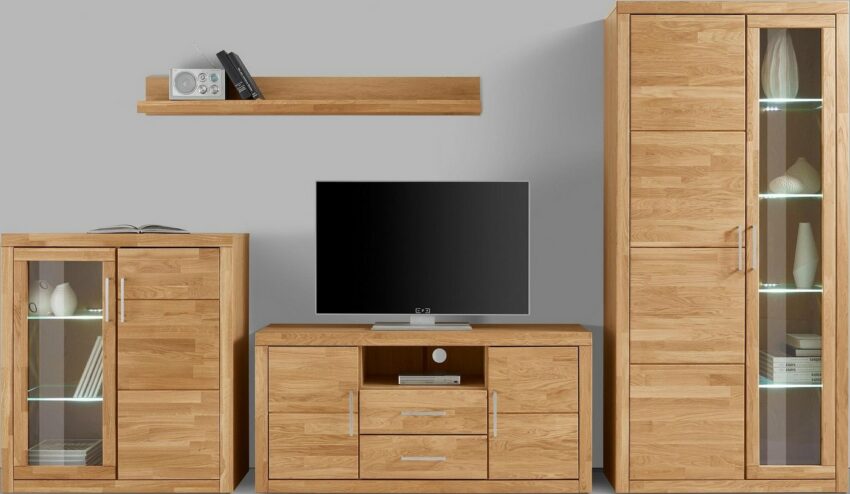 Woltra Wohnwand »Logo«, (Set, 4-St), teilmassives Holz-Wohnwände-Ideen für dein Zuhause von Home Trends