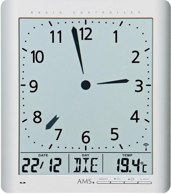 AMS Funkwanduhr »F5898« (mit Alarm)-Uhren-Inspirationen