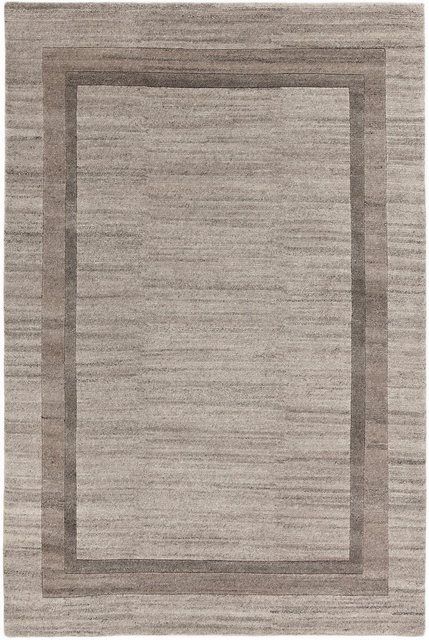 Wollteppich »Lethbridge«, LUXOR living, rechteckig, Höhe 11 mm, reine Wolle, handgeknüpft, mit Bordüre, Wohnzimmer-Teppiche-Inspirationen