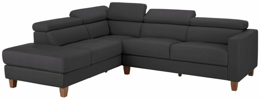 Home affaire Ecksofa »Luzern«, mit Ottomane, mit verstellbarer Kopfstütze und Holzfüßen-Sofas-Ideen für dein Zuhause von Home Trends