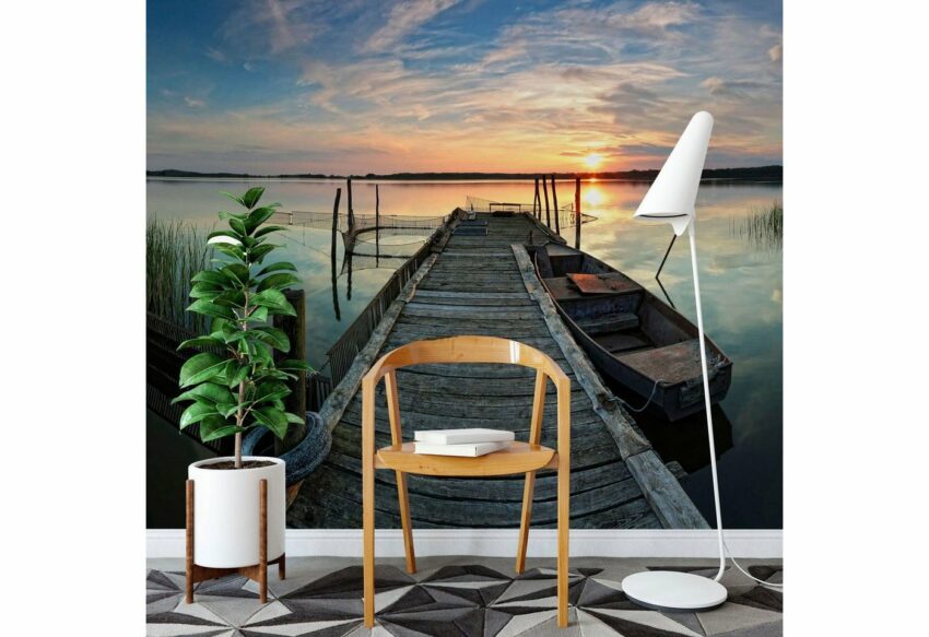 Wall-Art Vliestapete »Sunset at the lake«-Tapeten-Ideen für dein Zuhause von Home Trends