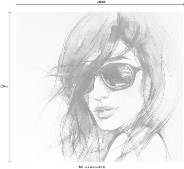 Wall-Art Vliestapete »I wear my sunglasses«-Tapeten-Inspirationen