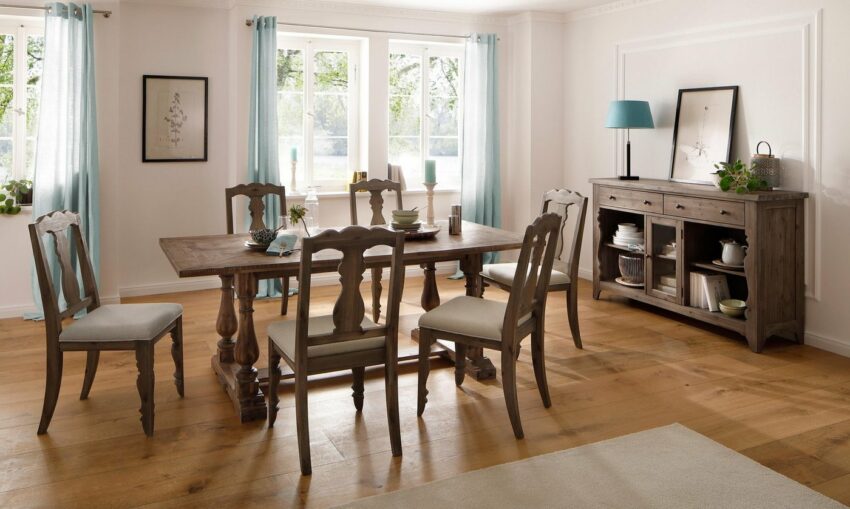Home affaire Kulissen-Esstisch »Patchwork«, aus massivem Akazienholz, in 2 verschiedenen Größen erhältlich-Tische-Ideen für dein Zuhause von Home Trends