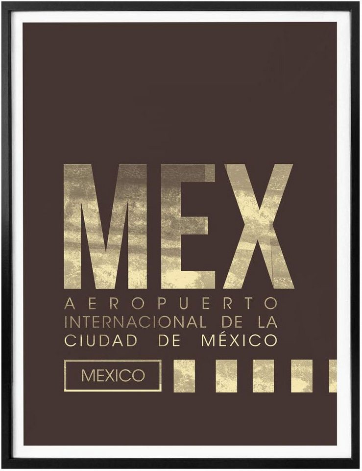 Wall-Art Poster »Wandbild MEX Flughafen Mexico City«, Flughafen (1 Stück), Poster, Wandbild, Bild, Wandposter-Bilder-Ideen für dein Zuhause von Home Trends