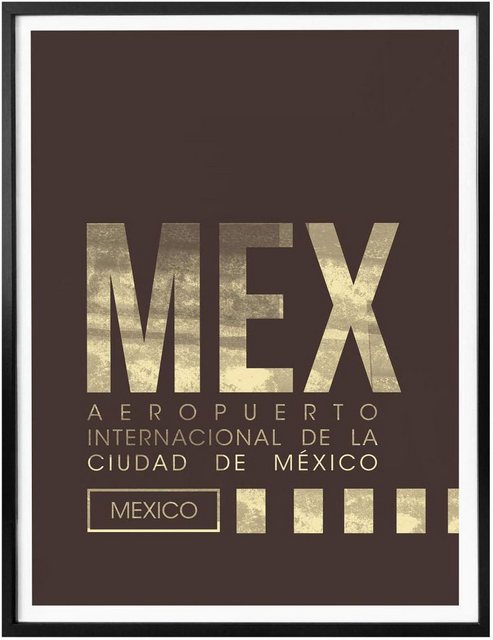 Wall-Art Poster »Wandbild MEX Flughafen Mexico City«, Flughafen (1 Stück), Poster, Wandbild, Bild, Wandposter-Bilder-Inspirationen