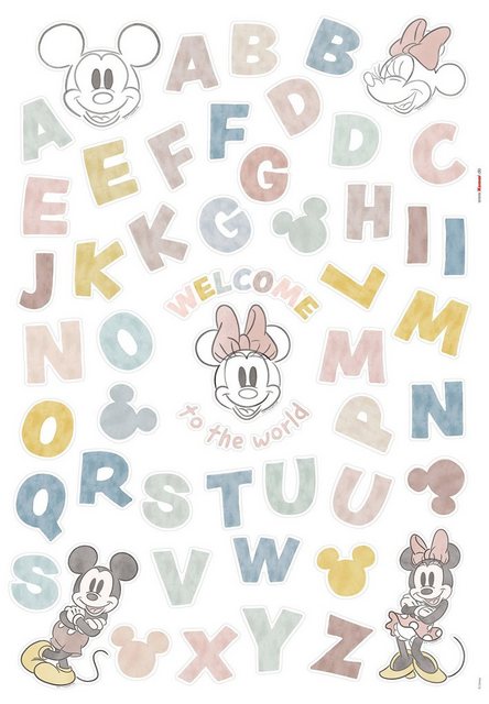 Komar Wandtattoo »Mickey Alphabet« (56 Stück), 50 x 70 cm-Wandtattoos-Inspirationen
